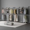 Unbranded Pipe Clothing Racks with 3 Shelves Wall Mounted Clothes
