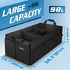 Sposuit Trunk Organizer with Insulated Leakproof Cooler Bag, 98L Collapsible