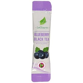 LeCharm Tea to Go Blueberry Black Tea Extract, Instant Tea Crystal Powder, Ready Brew Iced or Hot Tea in 3 Seconds - 20 count (Single Pack)