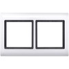 Merten 400219 AQUADESIGN Socket Frame for 2 Sockets Polar White