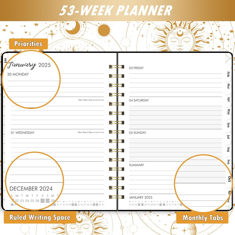 Diary 2025 - A5 Diary from January 2025 to December