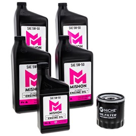 MISHON Engine Oil Change Kit for Polaris Ranger XD 1500 Crew NorthStar Premium Ultimate 5W-50 Full-Synthetic