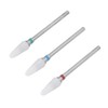 3pcs Ceramic Nail Drill Bit Set Gel Removal Nail Polishing