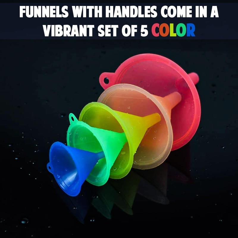 ASPIRE UK 10 Piece Kitchen Funnel Set – Colorful Funnels
