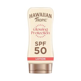 Hawaiian Tropic Glowing Protection Sunscreen Lotion - SPF 50-170ml | High UVA & UVB sun protection, water-resistant formula, with mica minerals, delivers softened skin, vegan