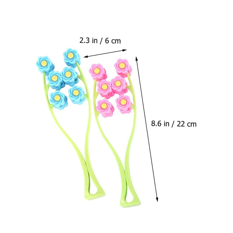 WOONEKY 2pcs Face Massage Roller Hand Held Aging Facial Care