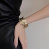 Flower Bracelet for Women Gold Cuff Chunky Bracelet for Women