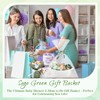 Kacctyen Sage Green Gift Basket for Women Include Woven Basket