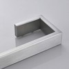 JunSun Rectangular Towel Bar 24-Inch Stainless Steel Bathroom Hardware Towel