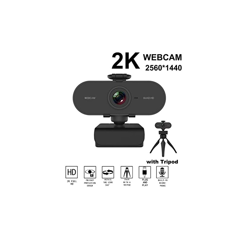 Web Camera Webcam 2K Full HD Web Camera with Microphone