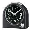 SEIKO Maris Non Ticking Desk/Alarm Clock, Black