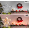 Anstore Xmas Tree Topper Star Silver,10 Inches Silver Glitter Star