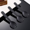 Daycount 100 Pieces Disposable Plastic Spork, Plastic Fork Spoon, Thick