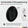 Steinberg14 Black Ventilation Grille 150 mm - Plastic Exhaust Grille