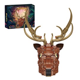 KAZI Animals Head Art Collection Building Set,Deer Head Nature Wall Artwork for Living Room Decor,Home Office Decor Idea,Build and Display Creative Activity for Artistic Adults