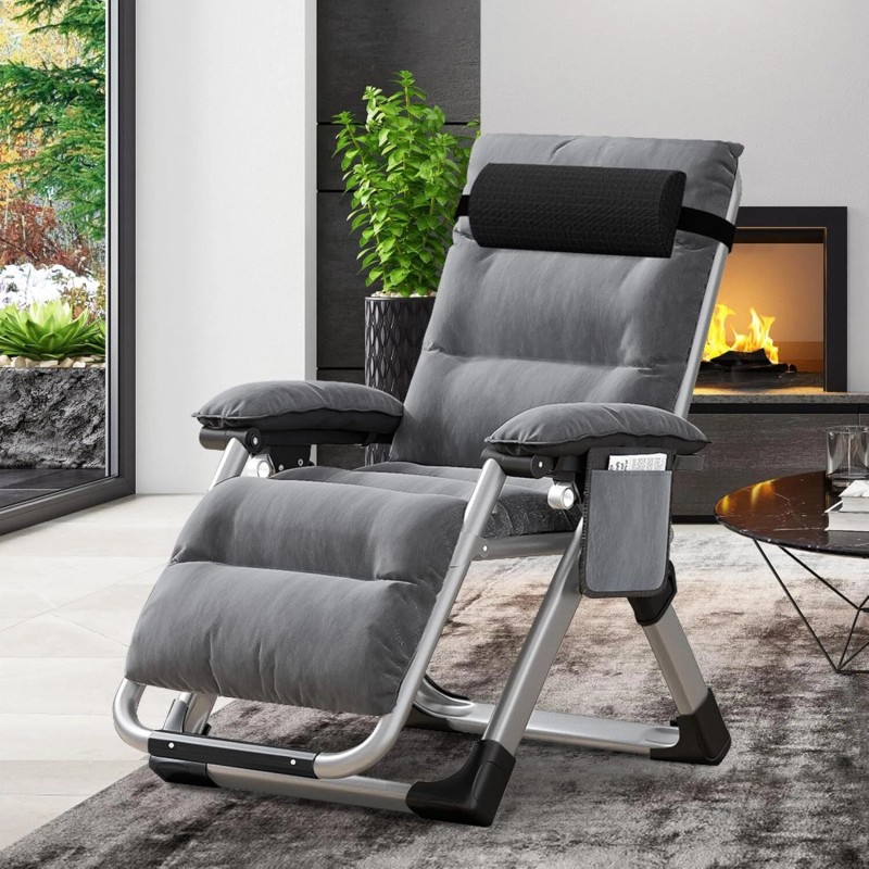 H&ZT Zero Gravity Chair, Adjustable Reclining Lounge Chair With Cushion&Headre