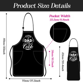 conda Funny Aprons for Men, Cooking Grill BBQ Kitchen Apron for Men, Adjustable Black Chef Apron with 2 Large Pockets, Funny Gift for Dad Husband Boyfriend, Fathers Day Kitchen Gifts, Birthday Gifts