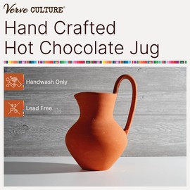 Handcrafted Mexican Hot Chocolate Jug by Verve CULTURE, Clay Chocolatera, Gifts for Friends and Family, Kitchen Gifts, Handwash Only