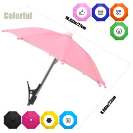 Leeneen Mini Umbrella Sun Protection Anti-Glare Universal Fit All Smartphones (Pink)
