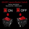 30A 250V AC DPST 4 Pin Boat Toggle Switch, 4Pack