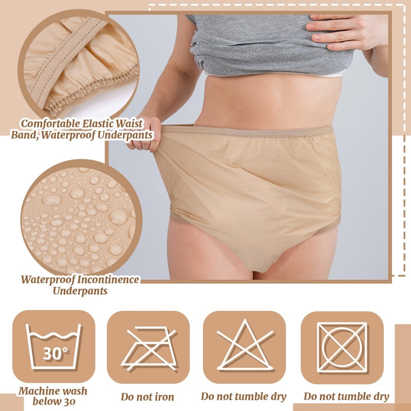 Vinsatin 10 Pcs Adult Plastic Diaper Cover Pull-On Cover Plastic