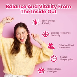 VivoNu Women Mood Gummies, Stress Gummies, Stress Relief, Energy & Mood Booster, Hormone Balance for Women, Honrny Goat Weed, Chaste Berry Extract-Pineapple Flavor,Vegan,Non-GMO&Sugar-Free,60 Count