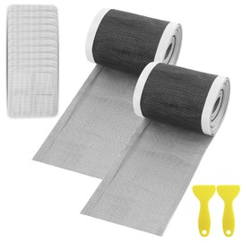Pack of 2 Drain Strainer Shower 10 cm x 10 m Drain Hair Catcher Disposable Shower Drain Hair Strainer Mesh Sticker with Plastic Spatula for Shower Drain Bathroom with 10 Floor Drain Stickers