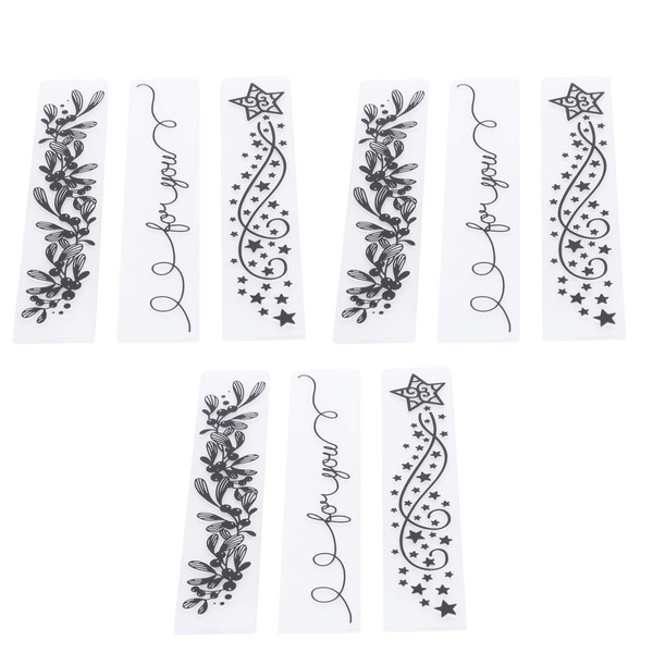 9 piezas de carpetas de plástico para grabar en relieve,