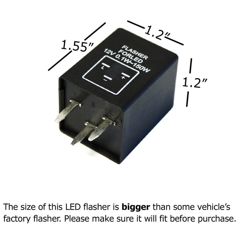 iJDMTOY 3-Pin EP28 EP-28 WMFLL004 Electronic LED Flasher Relay As