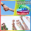 PullCrease 30 Pcs Jesus Loves Me Wristbands Bulk 10 Styles