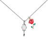 UJIMS Beauty Beast Movies Gifts Mirror and Rose Charm Necklace