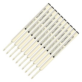 Lanier Combo Pack - 10 Pack - Monteverde® Rollerball C22 Paste Ink Refill Compatible with Most Cross® Style Rollerball Pens - Black (Fine Tip 0.6mm)