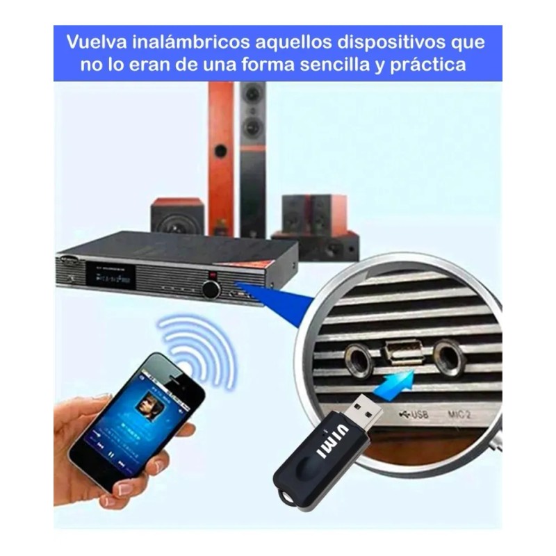 Receptor Usb Bluetooth Transmisor Musica Bocina Streaming