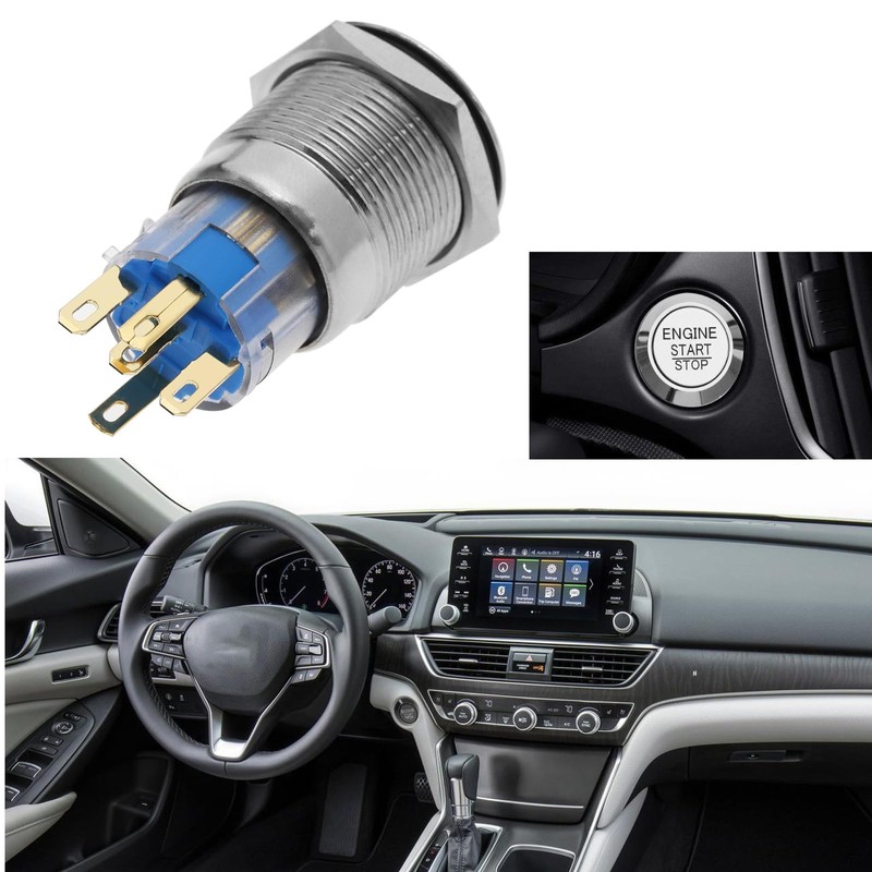 eMagTech Engine Start Switch Replacement Engine Start ON-Off Button Compatible