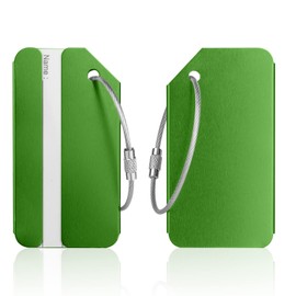 Flintronic Pack of 2 Suitcase Tags, Suitcase, Luggage Tag, ID Tag, Tags with Name Plate, Address Tag, Suitcase Travel Accessories