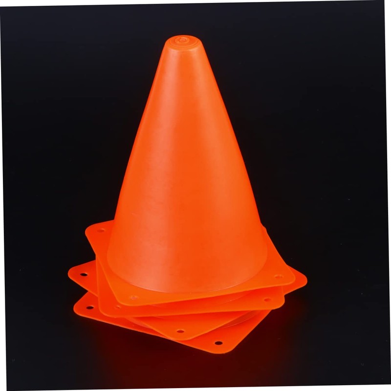 BESPORTBLE 6Pcs Soccer Training Cones Durable Orange Football Obstacles for