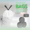 15L Bin Liners Drawstring Small Bin Bags 48 White Waste