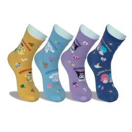 kikiya socks Character 4 Pairs Crew Socks For Women For Girls (KLWSRC008 NO2)