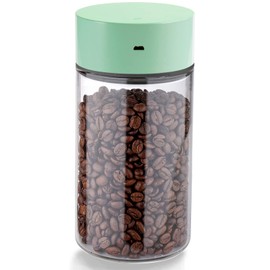 FEBEEK Automatic Vacuum Canister for Coffee & Food Storage - Solenoid Valve Seal, 40 FL OZ Airtight Sealed Glass Coffee storage Container for Keeping Food Fresh Longer