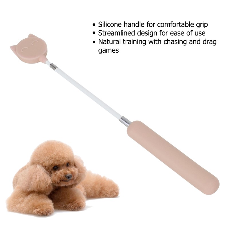 Dog Teaser Stick Extendable Interactive Silicone Handle Puppy Flirt Pole