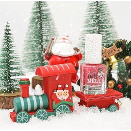 Miss Nella WINTER GLITTERS SPECIAL Nagellack 3er Set: Rosa, Blau und Bordeaux, abziehbarer Nagellack speziell f√ºr Kinder, Peel-Off, ungiftig, wasserbasiert geruchsneutral