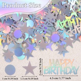 IANFAN Happy Birthday Confetti, 50 g Colourful Confetti Table Decoration Birthday Happy Birthday Confetti Birthday Glitter Birthday Decoration Table Birthdays Table Decoration