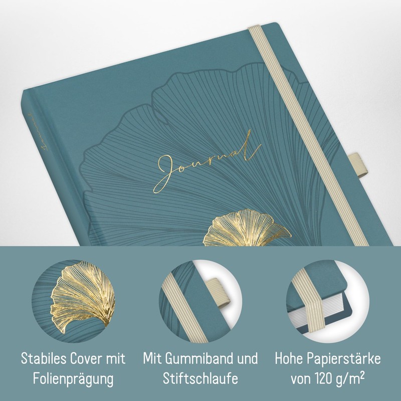 paper&you® Premium Journal Dotted A5 Notebook Dotted 120 g/m² Thick