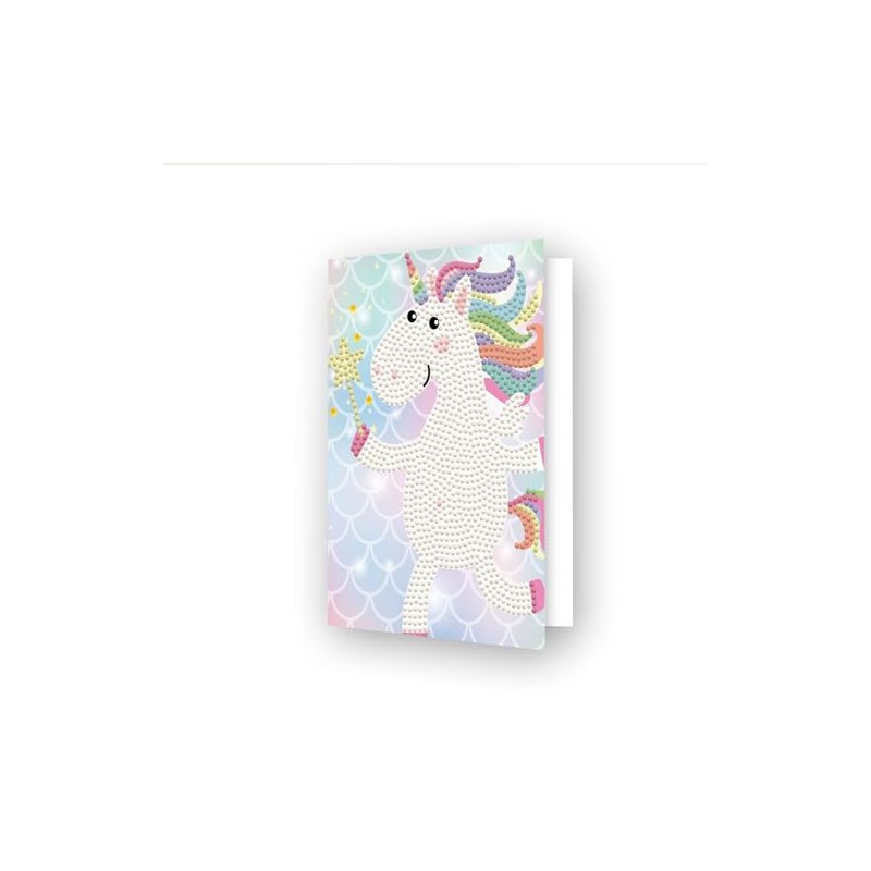 Diamond Painting Kaart Unicorn