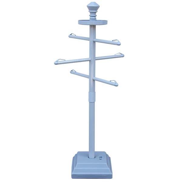 HYDROTOOLS BY SWIMLINE 89033 Premium Free Standing Poolside Valet Towel Rack Adjustable With Water Weighted Base Three Arms Secure Clips For Outdoors & Indoors Pool Patio Poolside Holder Drying Stand