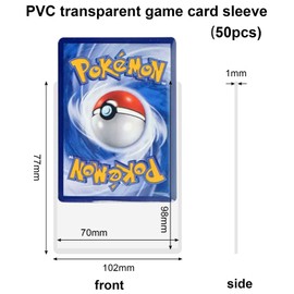 Pack of 25 Transparent Trading Cards Playing Cards Cases Hard Plastic, 77 x 102 mm Photo Card Sleeves Blue for Phone Cards Sports Cards Playing Cards Trading Cards Photo Cards