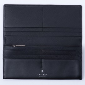Lanvin Collection JLMW7ET1 Men's Long Wallet, Leather, Genuine Leather, Large Capacity, Simple, Black
