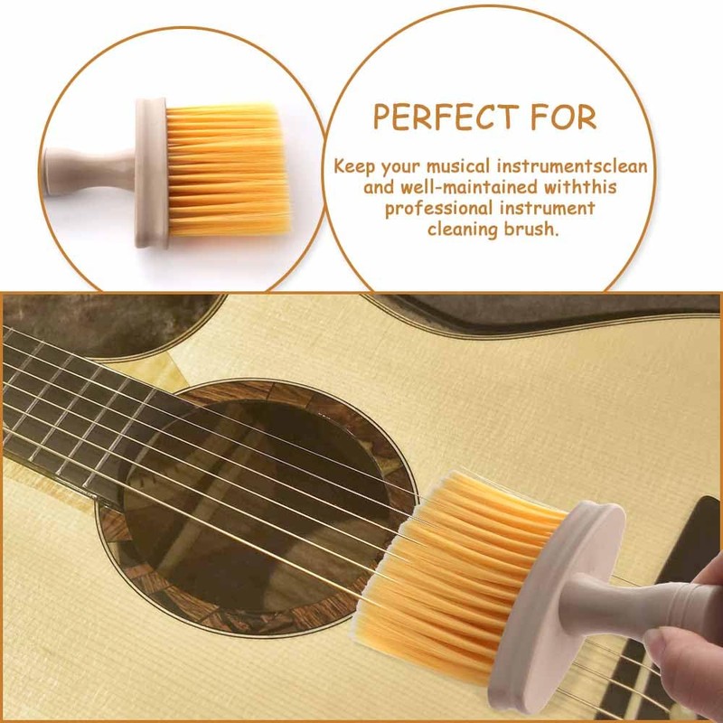 2 Pcs Piano Cleaner Guitar Cleaning Brush Musical Instrument Cleaning