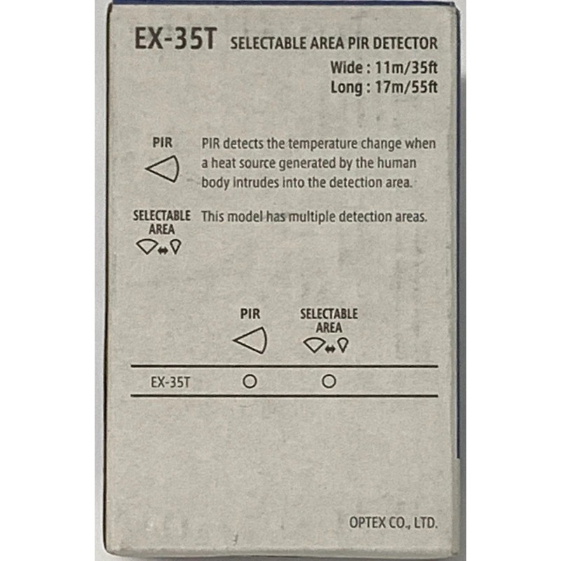 Optex EX-35T Selectable Area PIR Detector