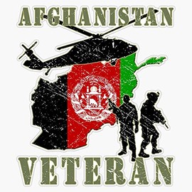 HOF Trading Afghanistan Veteran Vinyl Sticker Waterproof Decal Laptop Wall Window Bumper Sticker 5"